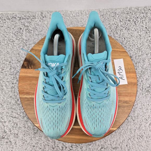 Hoka One One Clifton 8 Aquarella Eggshell Blue Gym Running Shoes Womens 9.5 B - Picture 5 of 12